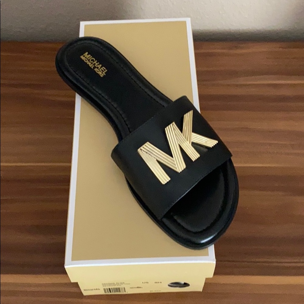 Michael Kors black slides